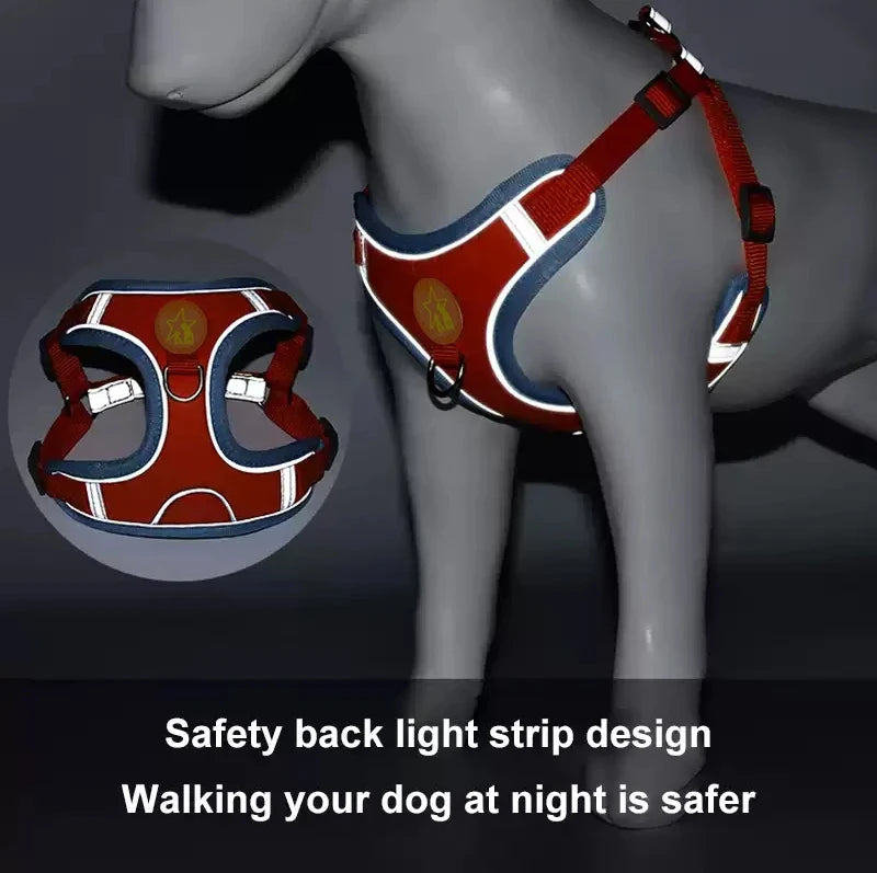 No-Pull Reflective Dog Harness with Soft Breathable Mesh