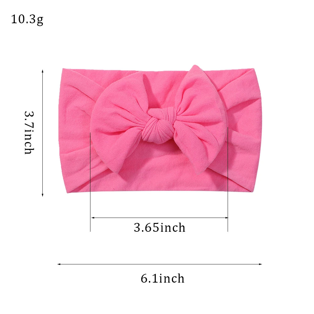 5Pcs Cute Bows Baby Headband Soft Elastic Baby Girl Hair Bands For Newborn Infant Turban Headwear Baby Hair Accessories