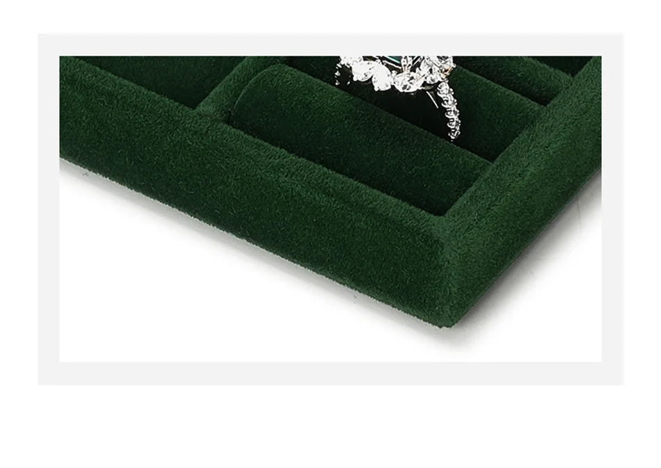 Oirlv Portable Velvet Jewelry Box Ring Box Necklace Pendant Storage Box Jewelry Accessories Wedding Gift Box Jewelry Organizer