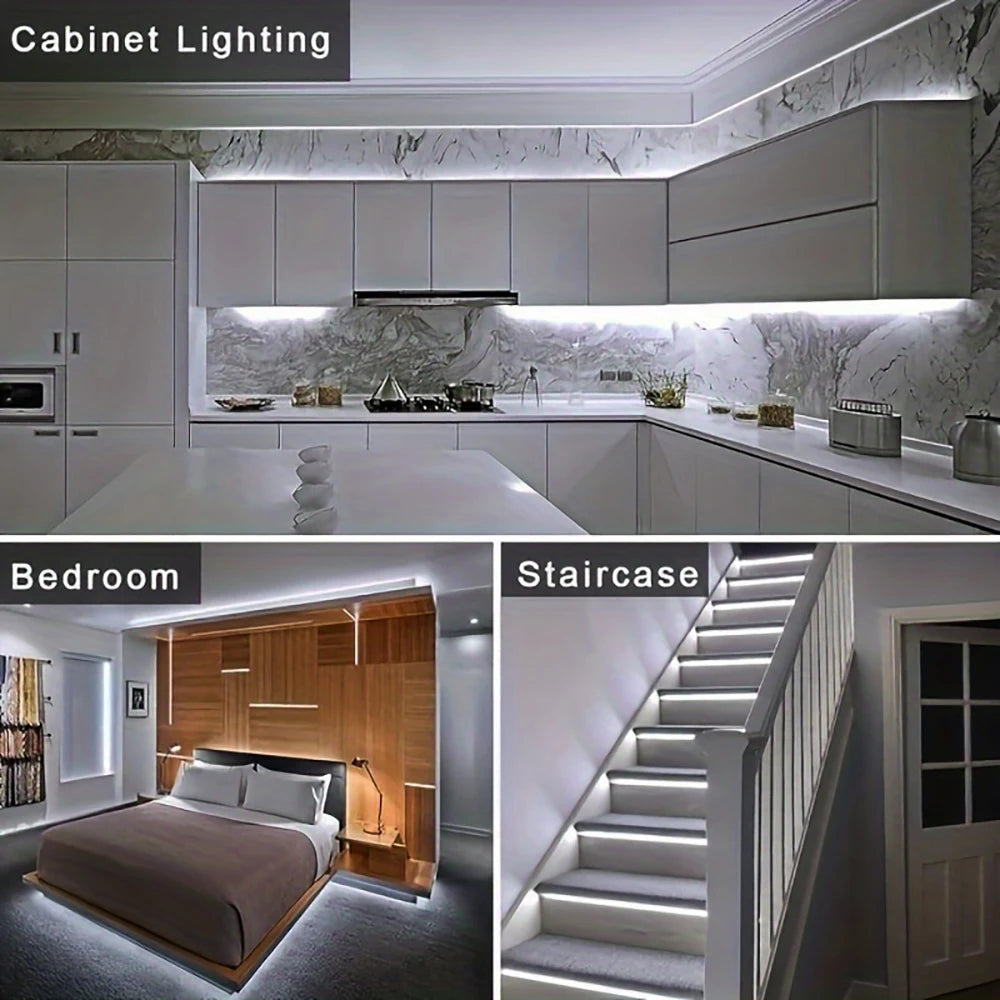 USB Led Strip Lights DC 5V 2835 White / Warm White Led Lights with ON/OFF Switch for Bedroom, Mirror, Cabinet, Wardrobe, TV