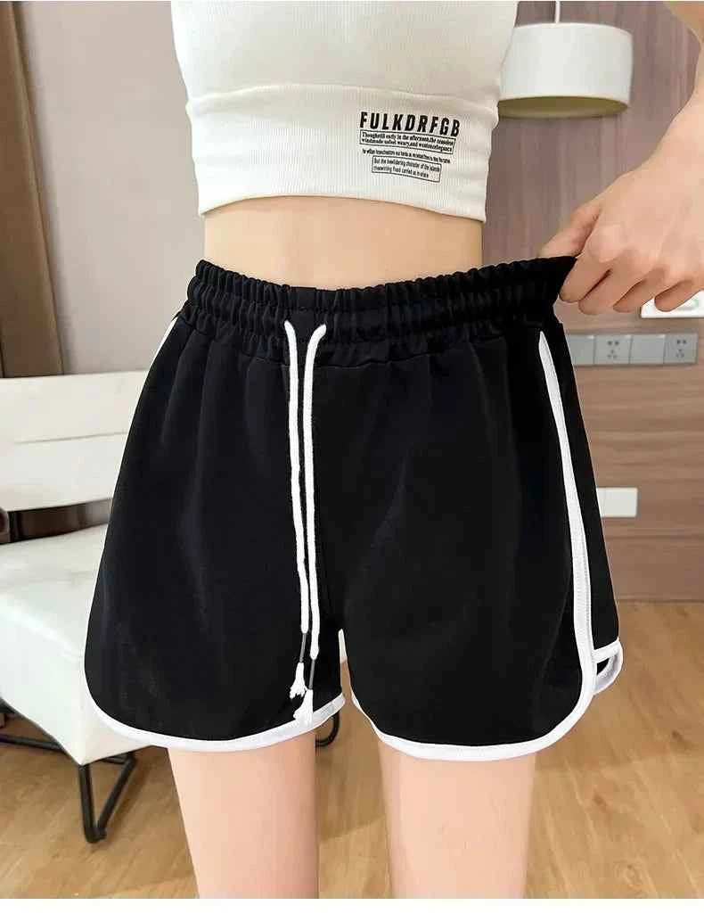 2026 Summer New Women Outdoor Sports and Fitness Shorts Korean Edition Sexy High Waist Yoga Casual Wide Leg Home Sleepers