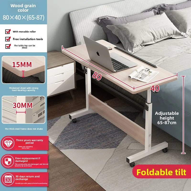 Computer desk Bedside table Mobile lifting small table Household small laptop holder with wheels