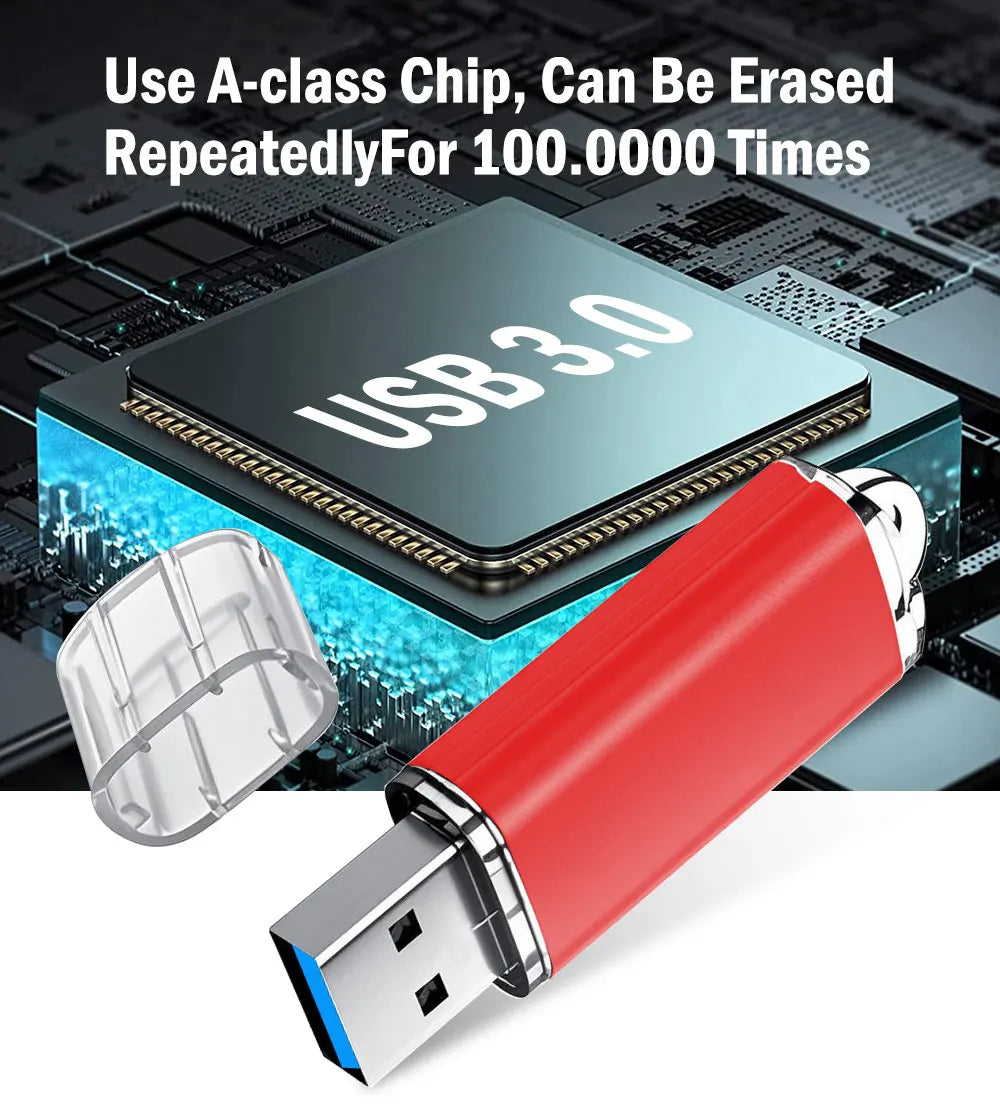 3.0 USB flash drive 64GB metal pen drive suitable for computers with 8GB 16GB 32GB 128GB flash cards high-speed memory stick