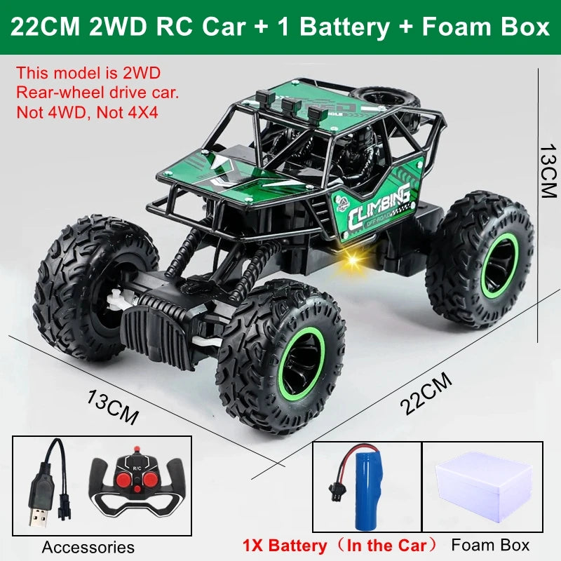 Oike RC Car Remote Control Climbing Vehicle Outdoor All Terrain 4X4 Off-road Trucks Rock Climber 4WD Buggy Racing Drift Cars Toy