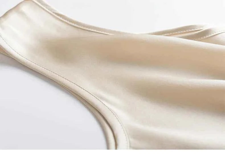 SuyaDream. Women Basic Cozy Tanks, 100%Real Silk, O neck Sleeveless Chic T Shirt, 2025 Solid Summer Vests, White, Pink, Beige