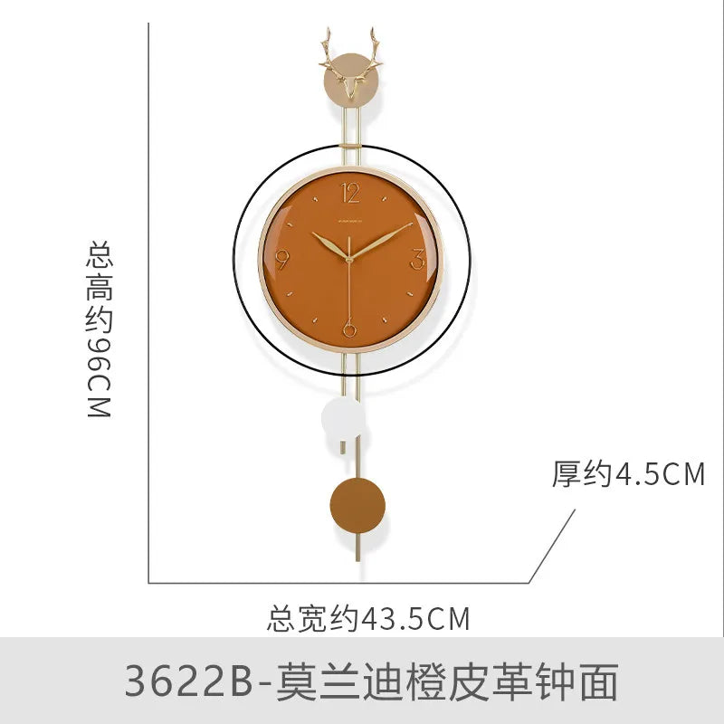 Corner Modern Wall Clocks Aesthetic Bedroom Luxury Kitchen Wall Clocks Nautical Nordic Horloges Murales Home Decor Items