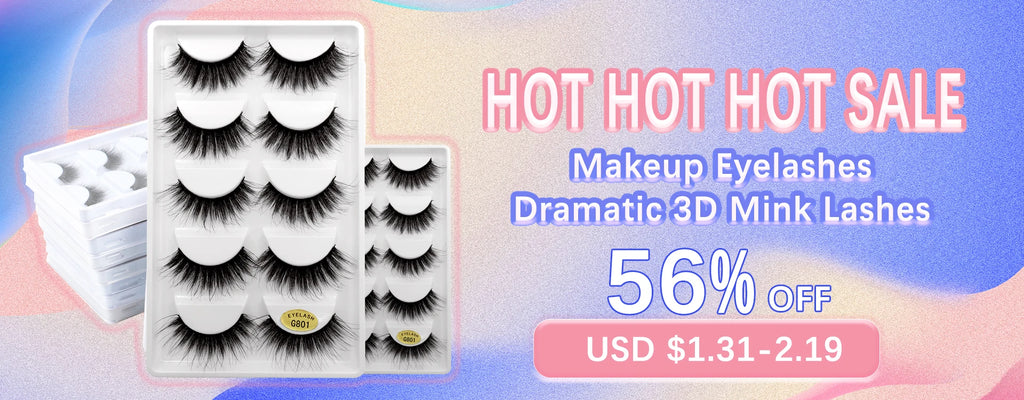 SHIDISHANGPIN 3 pairs 27 styles 3D Faux Mink Hair Soft False Eyelashes Fluffy Wispy Thick Fake Lash Handmade Eyelash Eye Makeup