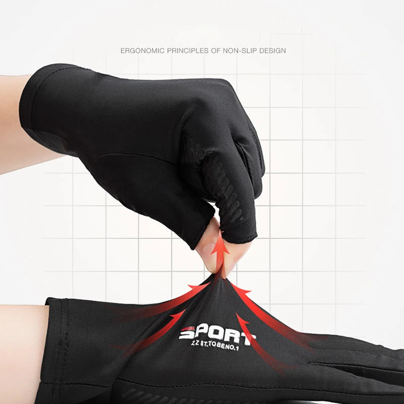 Ice Silk Halffinger Cycling Gloves for Men and Women Outdoor Sports Fitness Driving Fishing Highelastic Comfortable