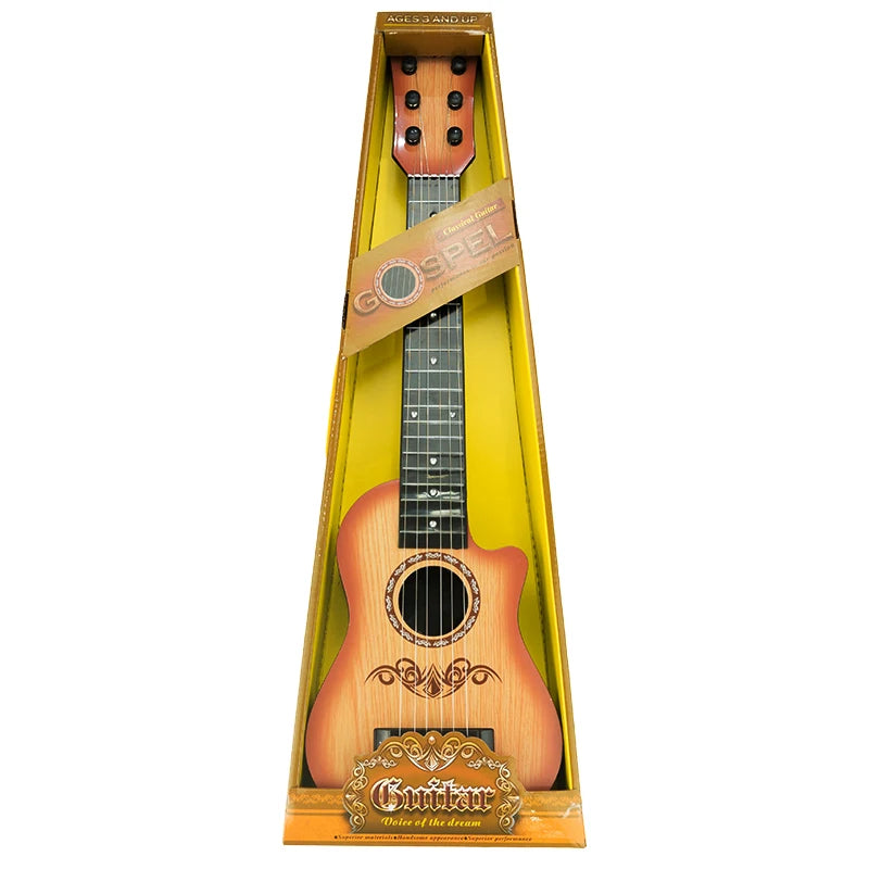 Kids 6 Strings Classical Guitar Steel Strings Pretend Play Toy Children Ukulele Musical Instrument for Boy Girl Birthday Gift
