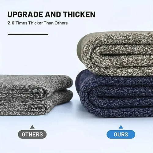 5 paires de chaussettes en laine mérinos pour homme et femme, chaussettes de randonnée super épaisses, chaussettes thermiques pour homme pour temps froid, chaussettes de neige pour homme et femme