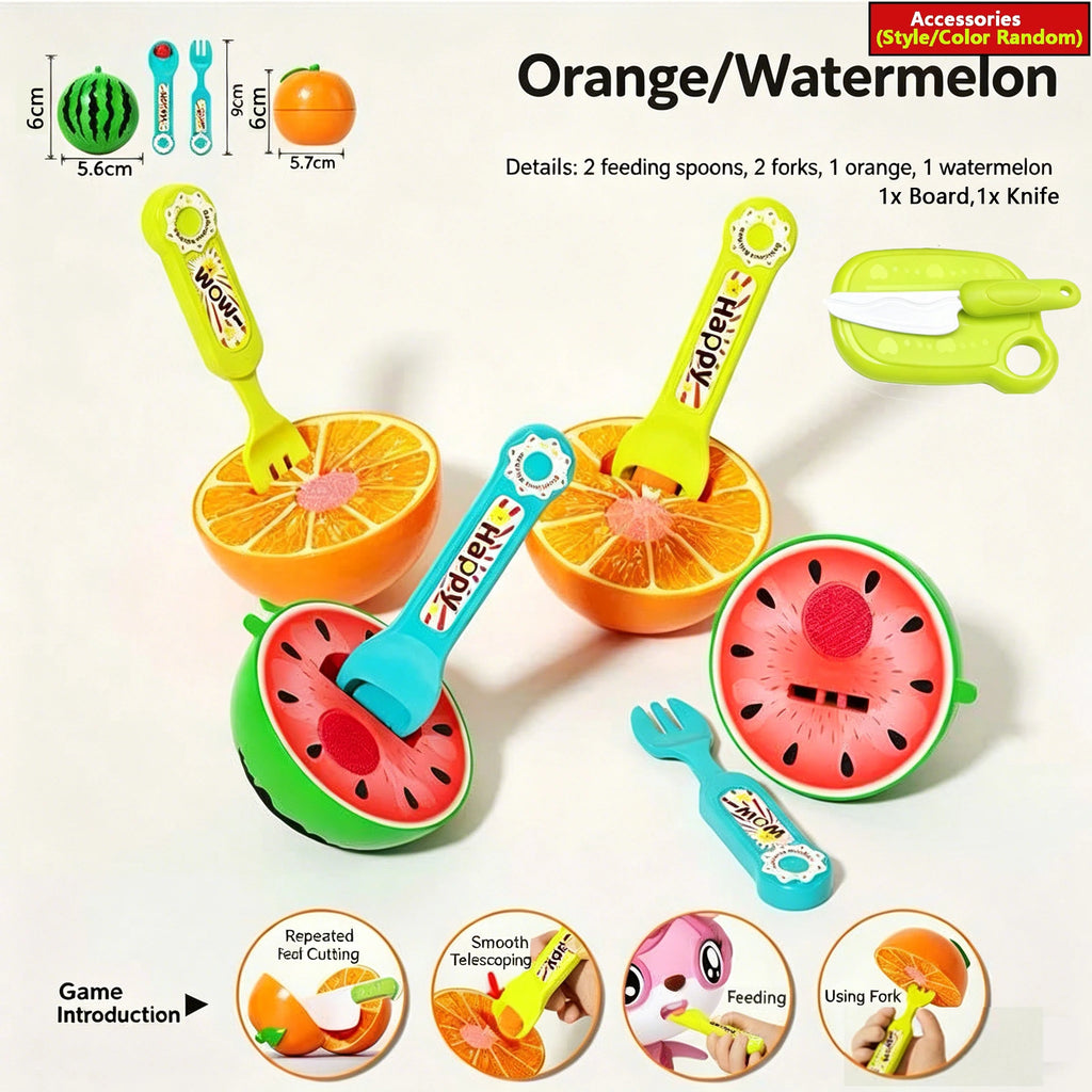 Kids Kitchen Set Creative Feeding Toy Set Simulation Fruit Cutting Role Playing Game Toys Interactive Party Games Christmas Gift