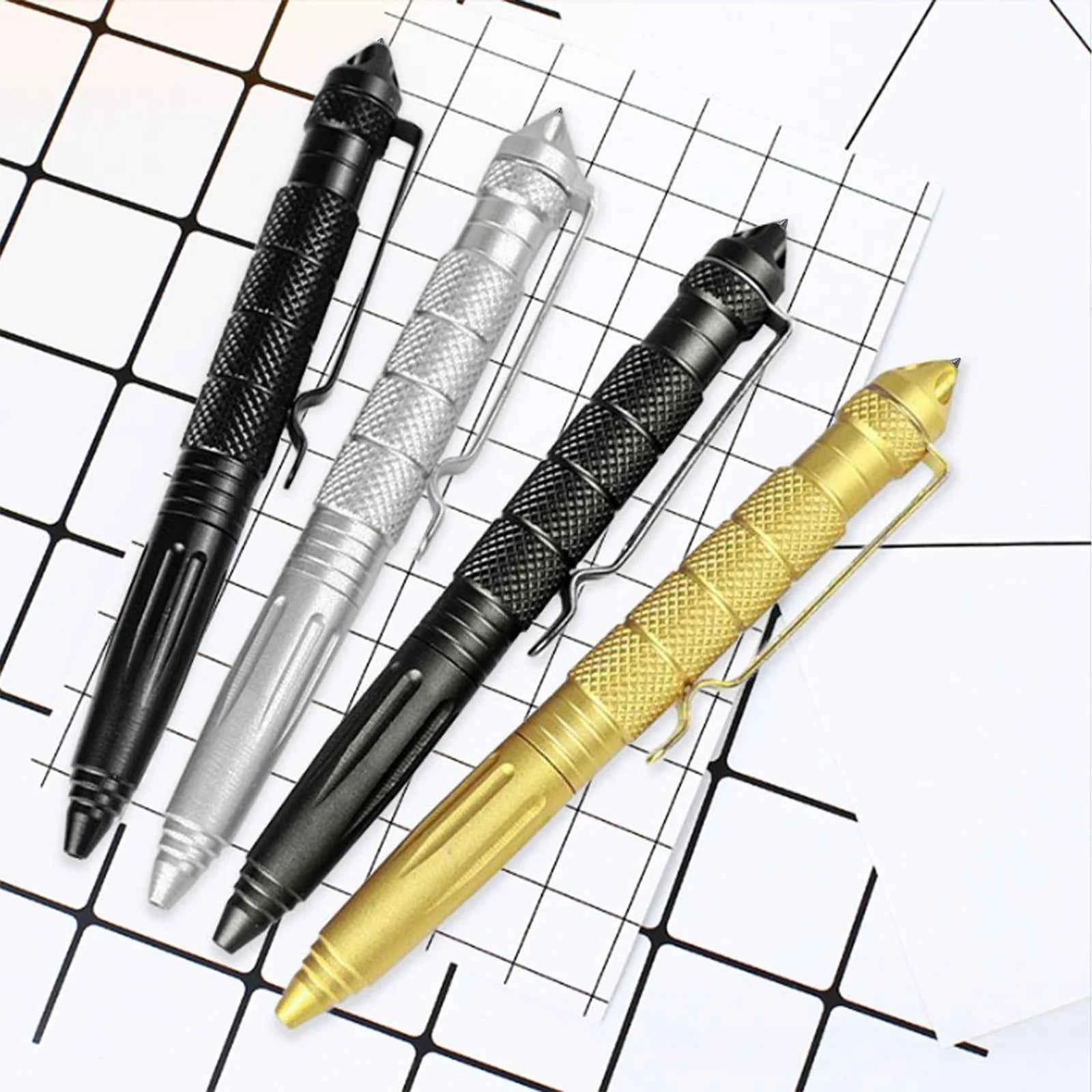 New Multi Functional Tactical Pen High Quality Steel Anti Skid Portable Self Defense Pen Aluminum Glass Breaker Survival Tool