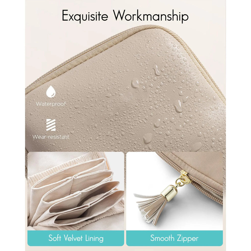 Portable Jewelry Bag Large Capacity Multiple Pockets Jewelry Organizer Bags Classified Jewelry Protective Case Coin Purse