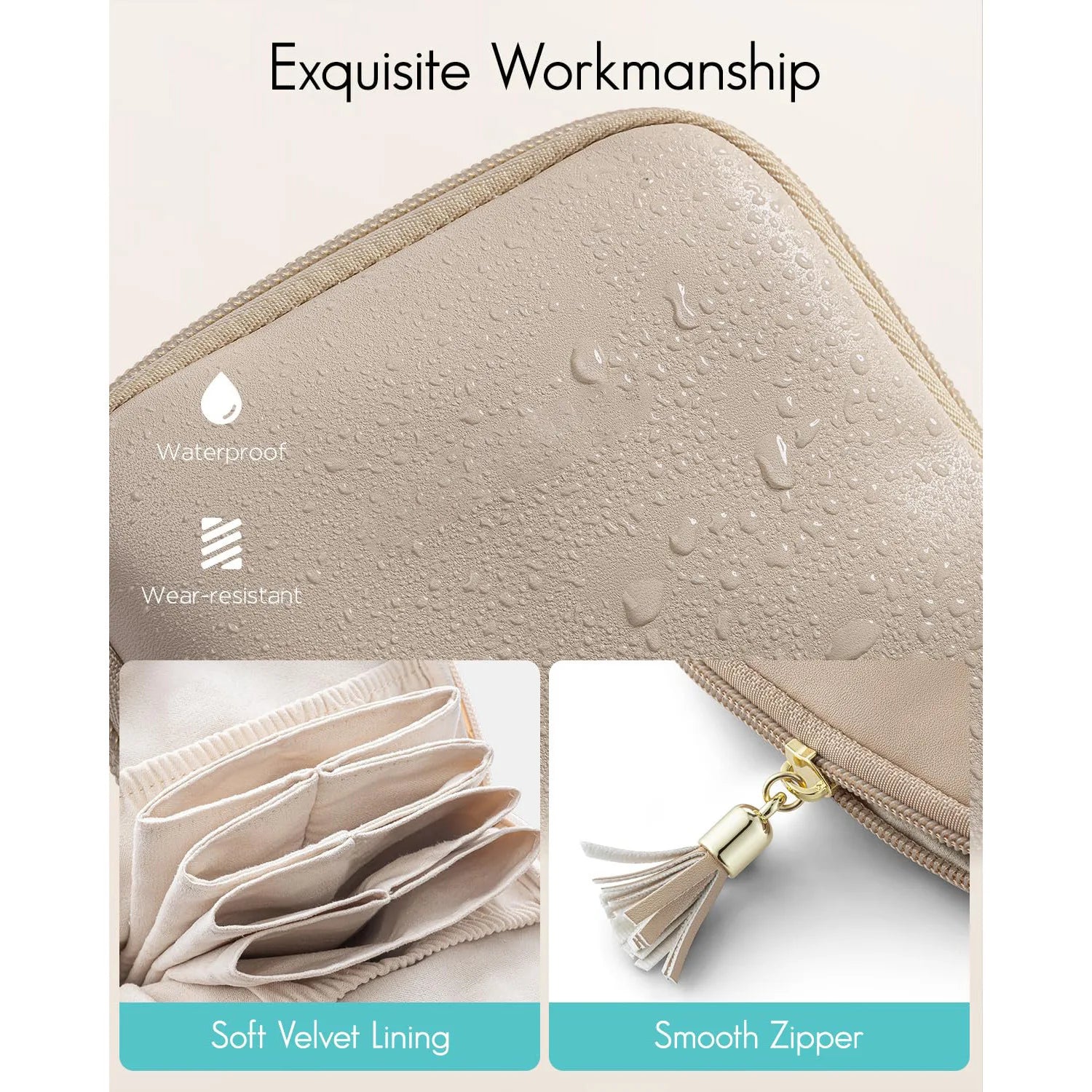 Portable Jewelry Bag Large Capacity Multiple Pockets Jewelry Organizer Bags Classified Jewelry Protective Case Coin Purse