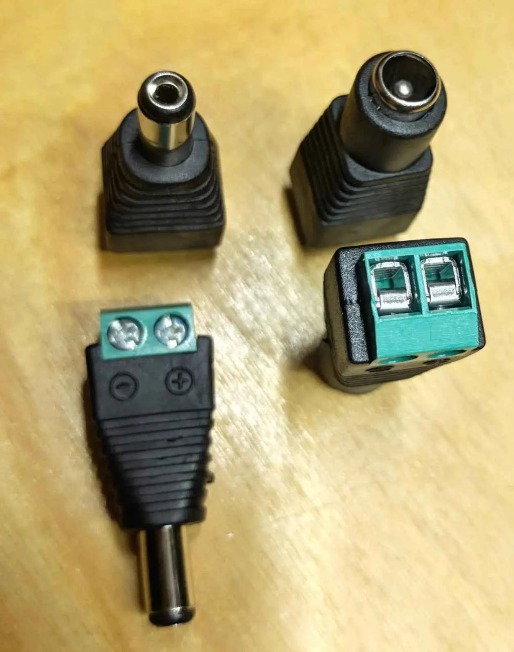 5Pcs 12V 24V 5.5mm x 2.5mm 5.5 x 2.1MM Female Male DC Power Plug Jack Adapter for CCTV Camera LED Light Strip Connector