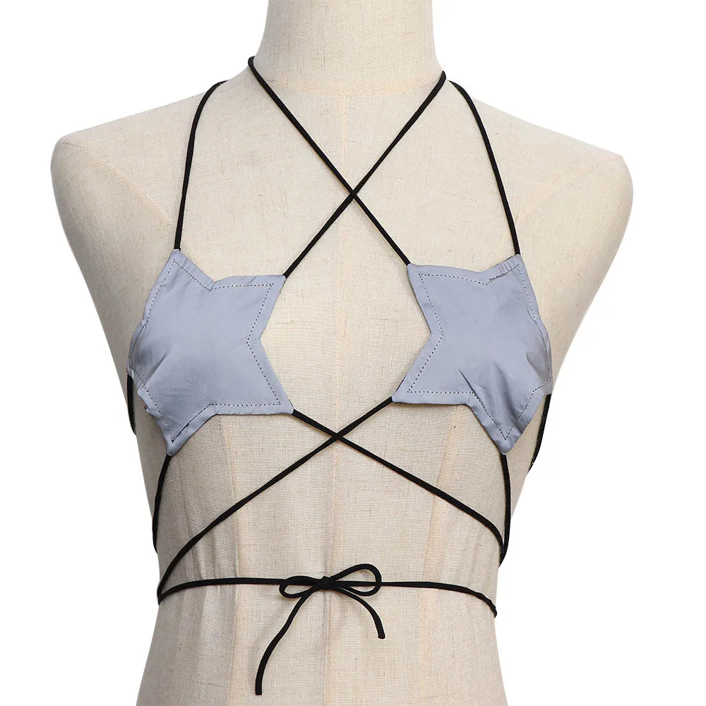 Ladies Sexy Top Bustier Tops Star Bra Backless Nightclub Star Camisoles Camisoles & Tanks Woman Vest Nightclub Vest
