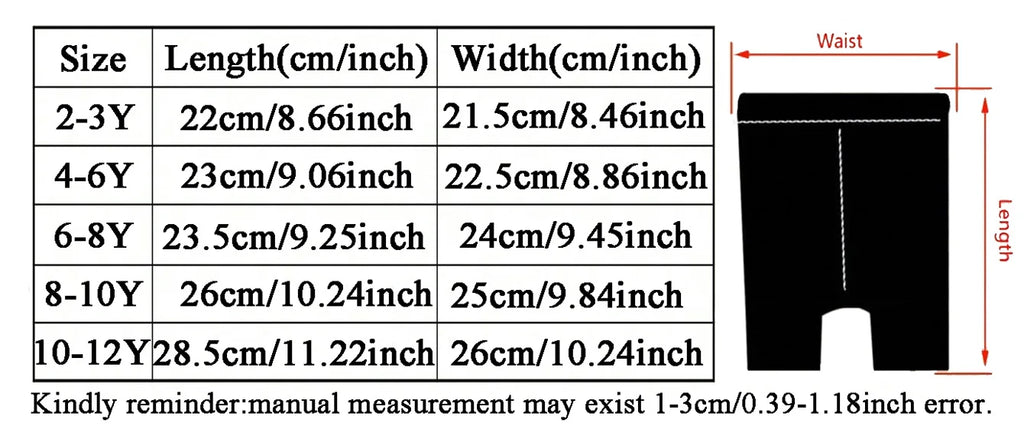 3 Pcs/Pack Summer Girls Shorts Kids Safety Pants Adorable Underwear Clothes Children's Cute Bow Short Underpants for Young Girls