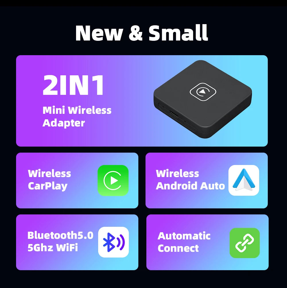 EKIY A2 Wired to Wireless Android Auto Adapter For Wired Android Auto Cars Smart Ai Box Bluetooth WiFi Spotify Auto Connect Map