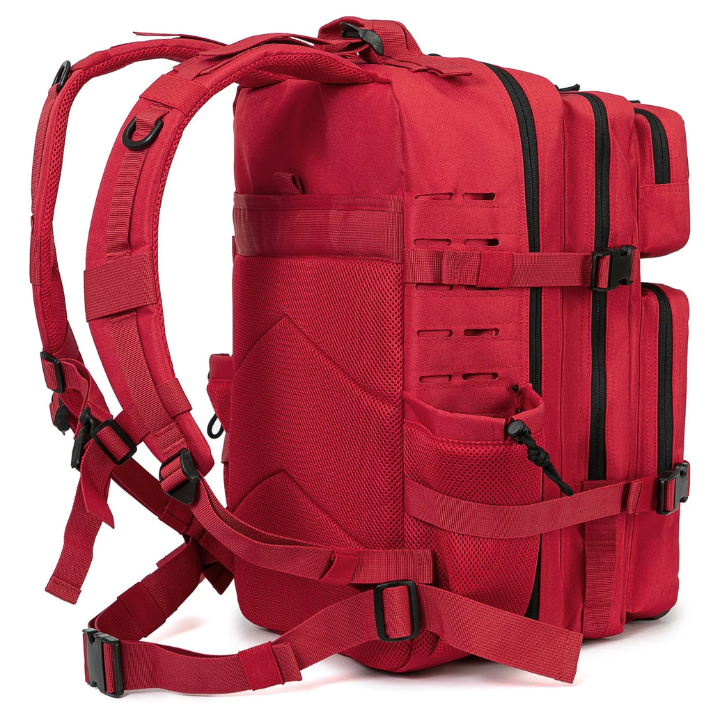 45L Men's Tactical Backpack with Double Cup Holder Hunting Backpack Outdoor Camping Gear Backpack Hiking Survival Backpack