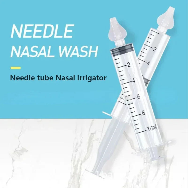 10ML Baby Nasal Aspirator Syringe Baby Nose Cleaner Rhinitis Nasal Washer Irrigator Needle Baby Nose Washing for Children