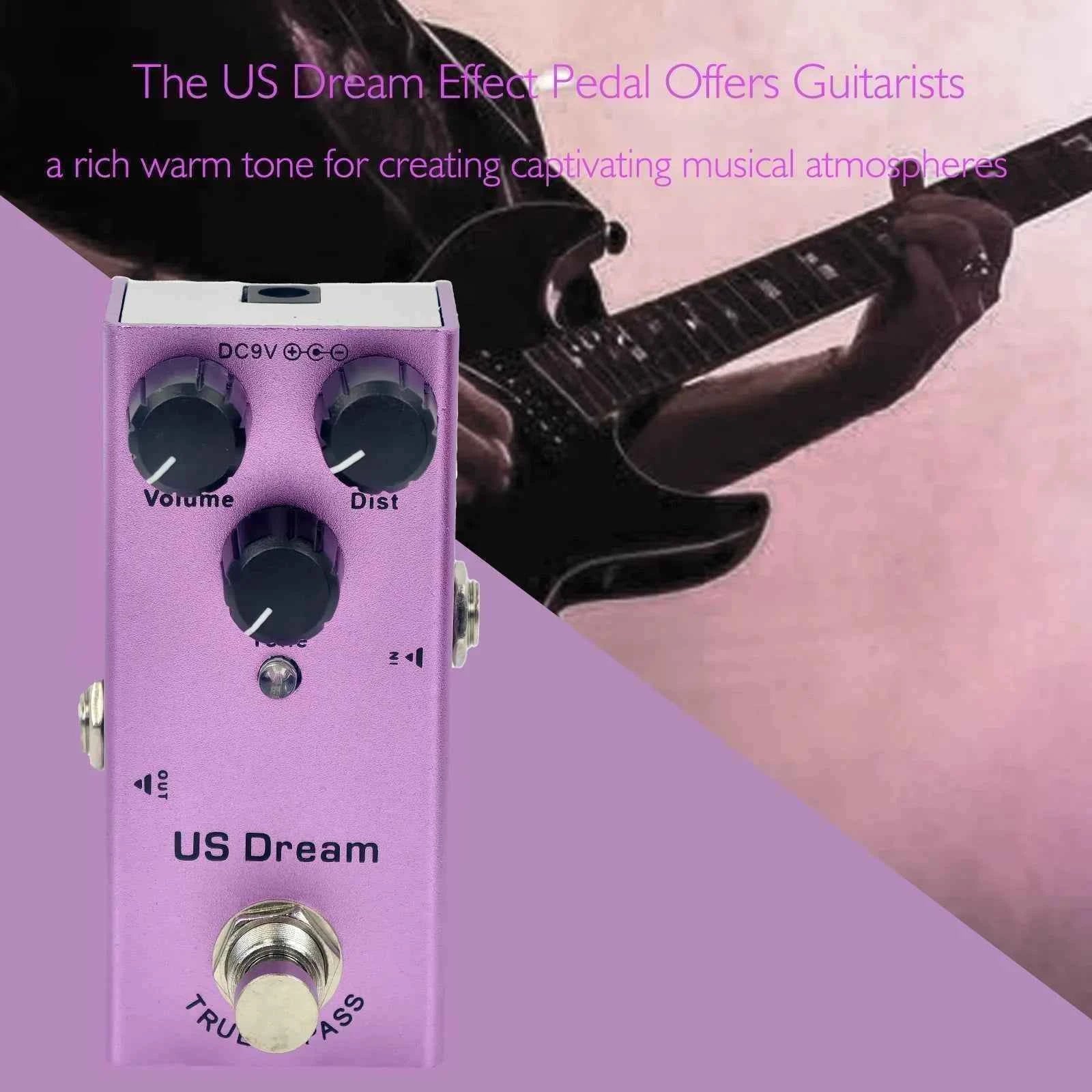 Electric Guitar Pedal Overdrive/ Distortion/Chorus/Delay/Tremolo Delay True Bypass, Durable Design for Versatile Tones