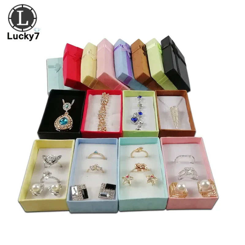 24pcs/Lot Jewelry Sets Display Box For Necklace Earrings Ring 5*8*2.5cm Packaging Shadow Box Jewelry Organizer