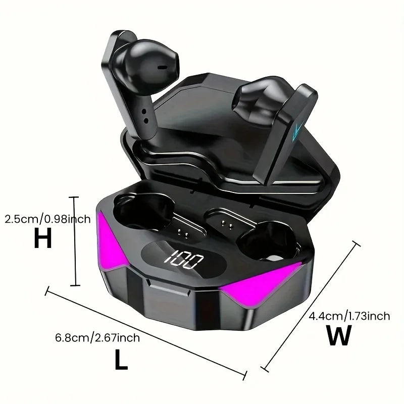 X15 Wireless Bluetooth Earbuds – LED Display Gaming Headset