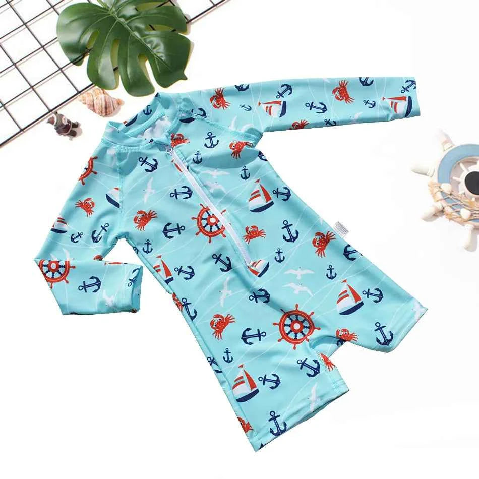 EezKoala Children's One Piece Swimsuit Sunscreen Quick-Dry Baby Surfing Suit for Boys Girls Swimwear Toddler Bathing  Swim Cloth