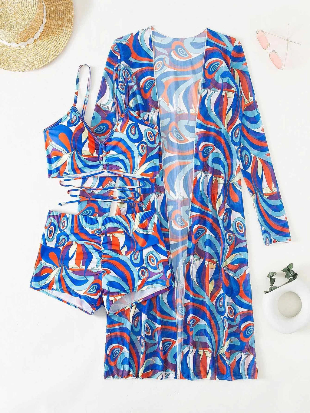 Sexy Print Bikini 2026 Women High Waist Swimsuit Cover Up Swimwear Female Lady Bathing Suit Swimming Summer Beachwear