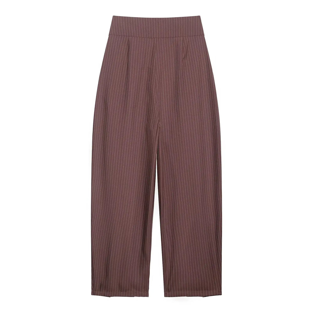 Koekop Office outfits High-waisted pleated balloon Ladies Pants Fashion Office Wear High waist Pants for Women Formal Pants