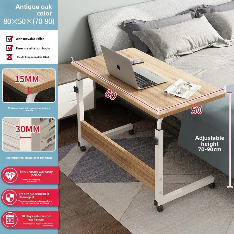 Computer desk Bedside table Mobile lifting small table Household small laptop holder with wheels
