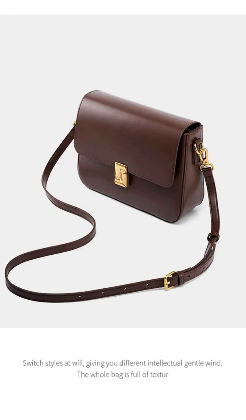 100% Genuine Leather Women's Shoulder Bag High Quality Luxury Designer Crossbody Bags Fashion Cowhide Female Handbags