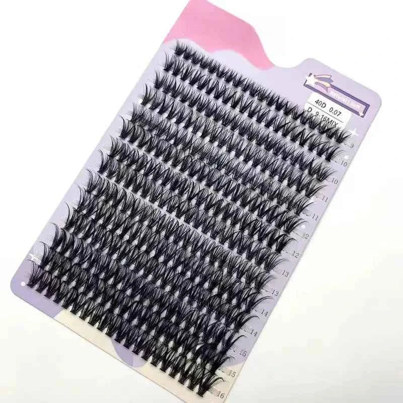 14 Rows 280 Pcs 40D Mix 9-16mm Lash Clusters Natural Daily Wear False Eyelashes For Diy Makeup
