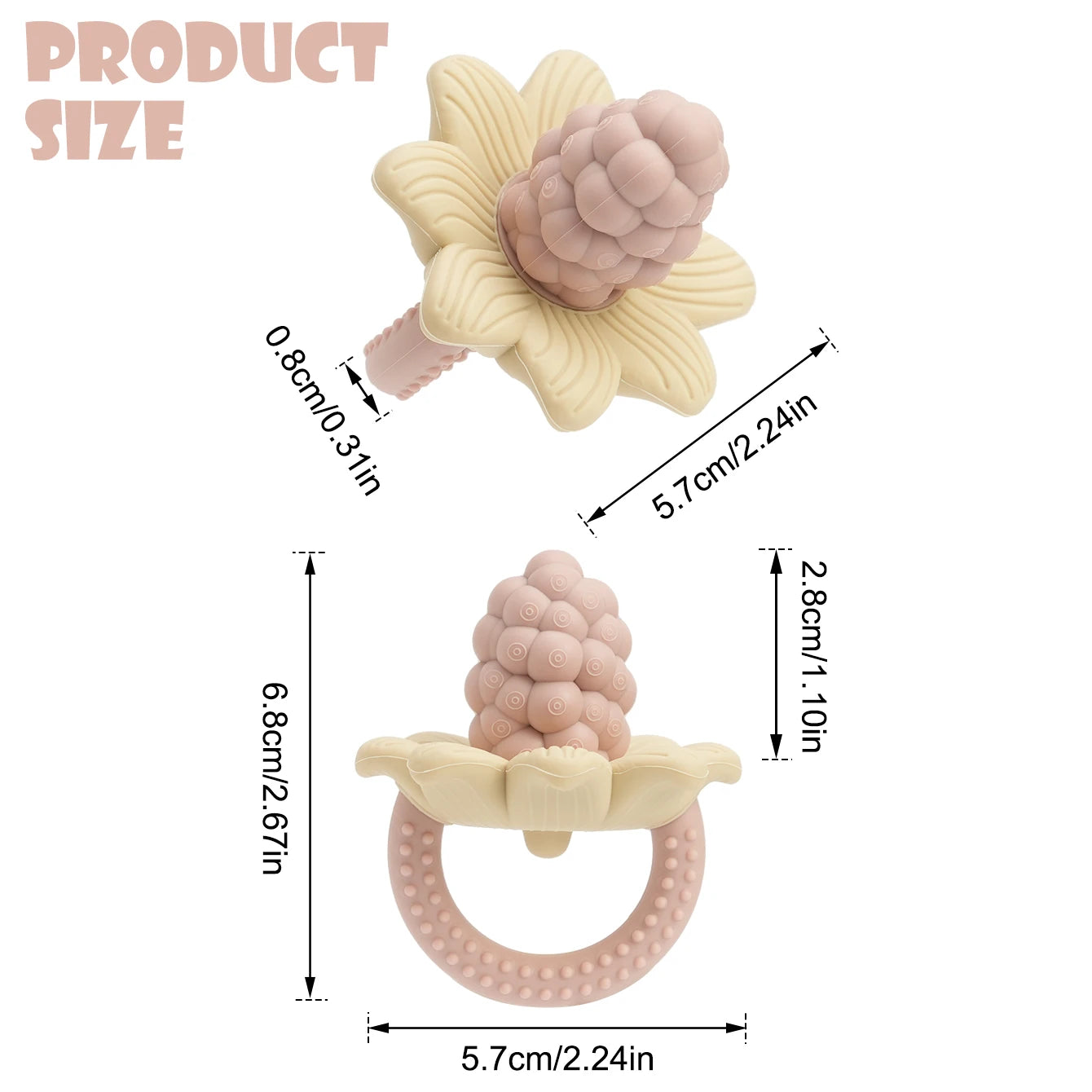 1PCS Silicone Baby Teething Toys Flower Grape Baby Toys Soft Baby Teether Toys Chewing Training Baby Products Baby Accessories