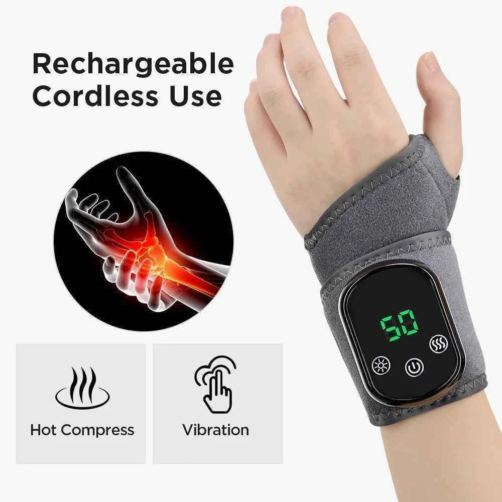 Electric Heating Wrist Guard Vibration Massage Hot Compress Wrist Brace Ankle Wrap Hand Foot Protector Rechargeable Wristband