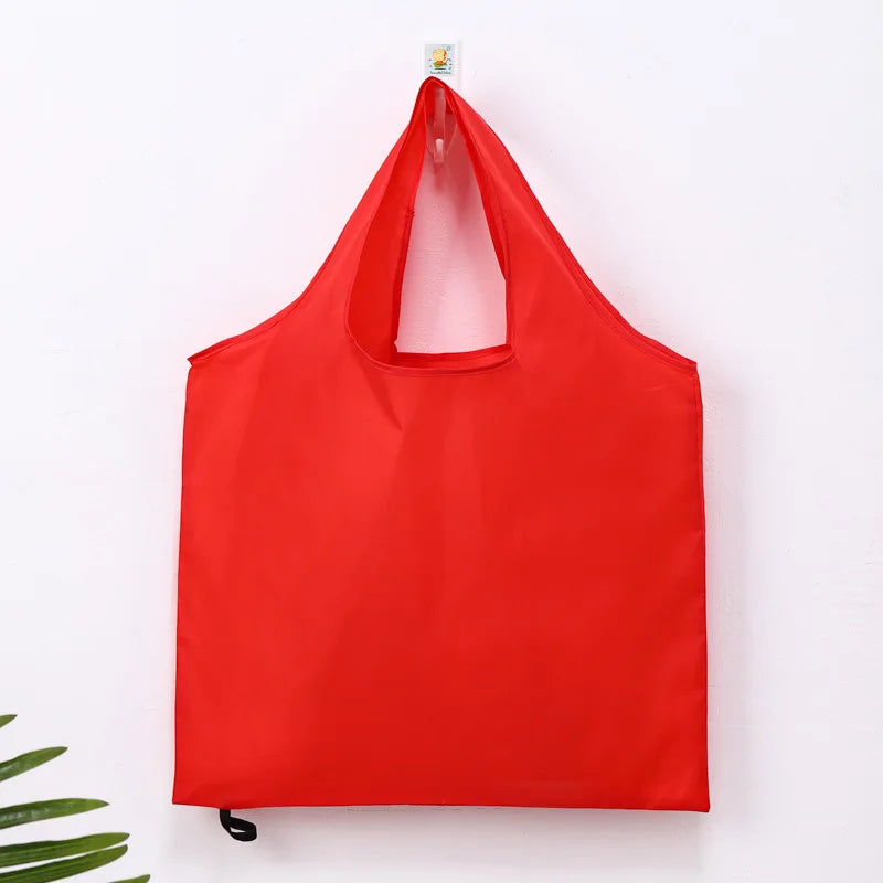 Foldable Shopping Bag Reusable Travel Grocery Bag Eco-Friendly One Shoulder Handbag For Travel Cartoon Cactus Printing Tote Bag