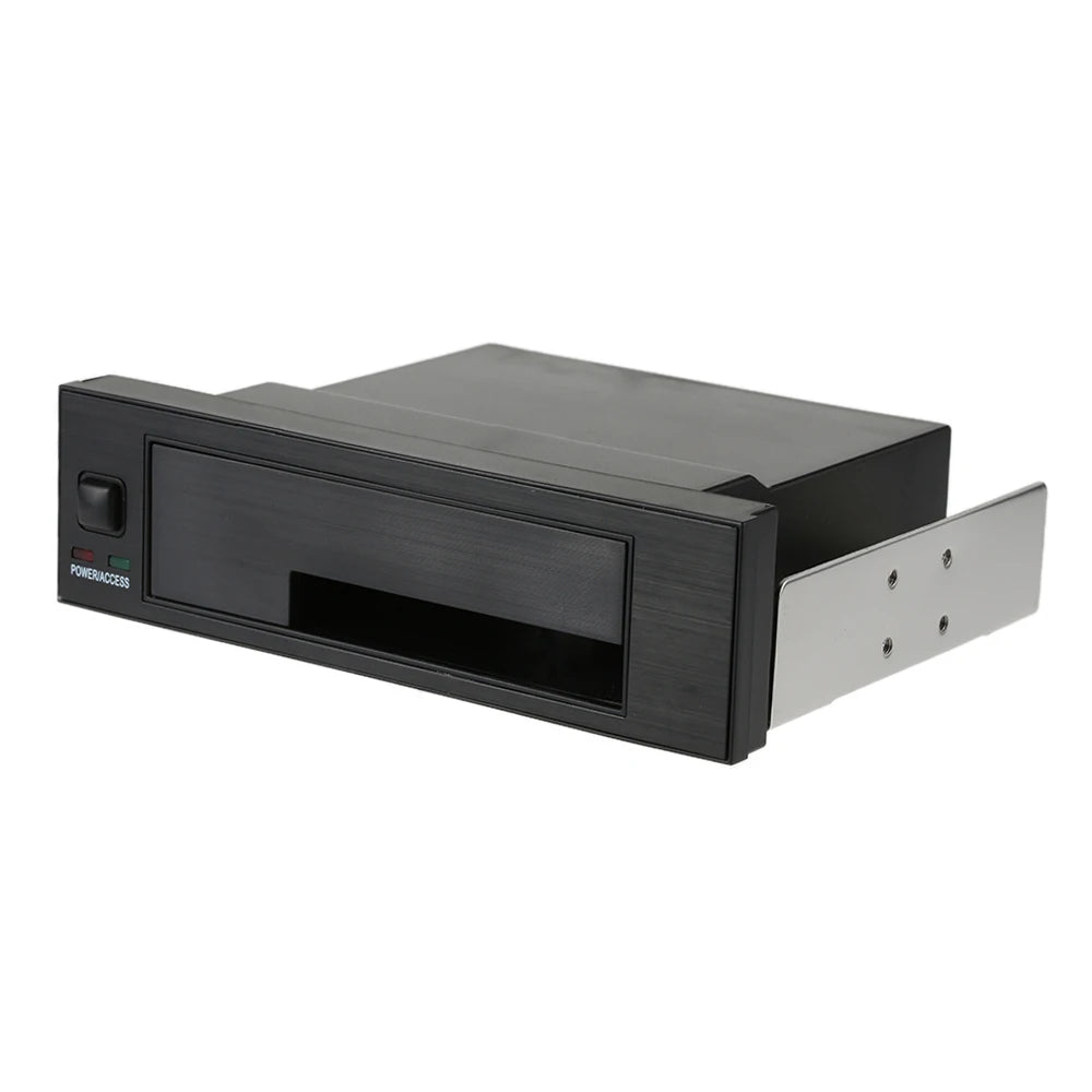 Indicator Light Support Hot-swap Internal Single Bay Mobile Rack Enclosure w/ LED for 2.5/3.5inch SATA HDD SSD Fit PC 5.25'' Bay