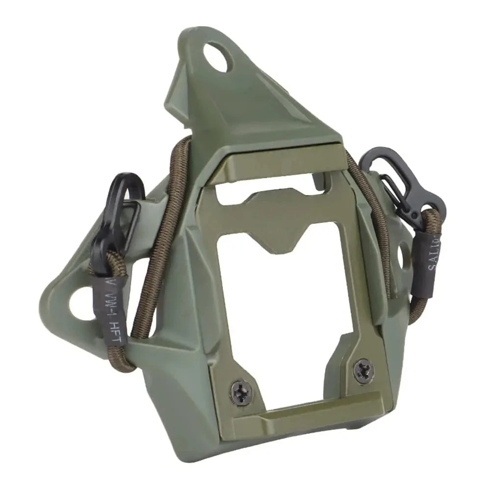 BOOIU Tactical Helmet Mount Adapter Night Vision Aluminum Alloy NVG Helmet Bracket Accessories for FAST Helmet with Hook Rope