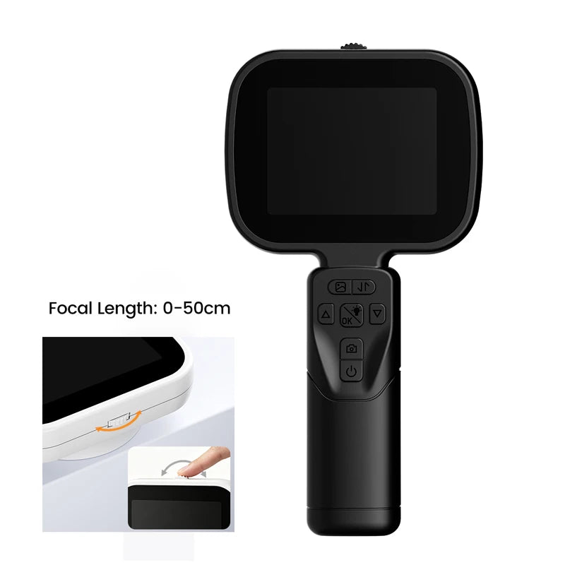 M02 Black Focusable Color Digital Handheld Microscope Magnifier 100X 2.8" IPS HD Screen