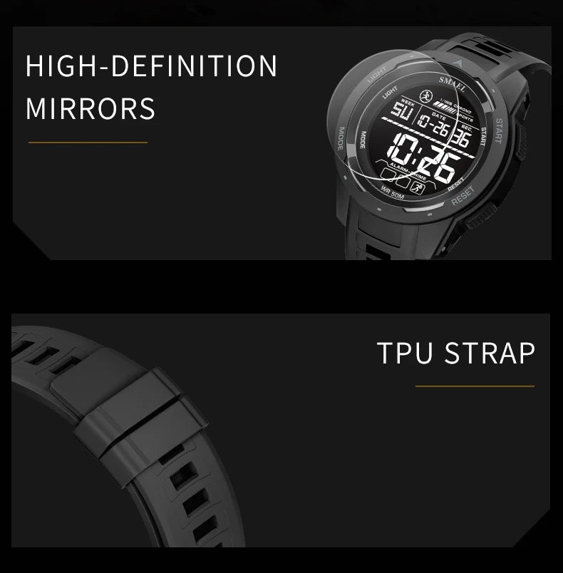 New SMAEL 8105 Watches Camo Strap Military Sport Watch for Men Clock Fashion Digital Wristwatch Waterproof Shockproof Watches