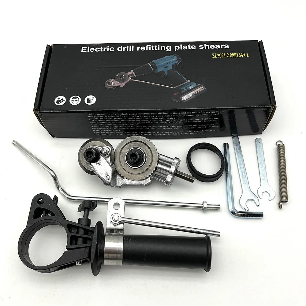Upgraded Version Electric Drill Shear Hand Electric Drill Converted To Metal Plate Cutter New Iron Sheet Shear Cutter Scissors