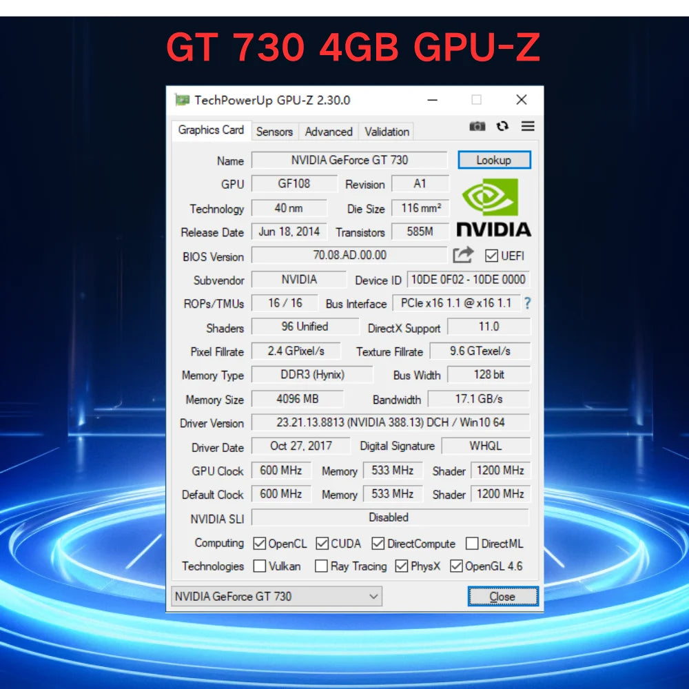 SRhonyra Low Profile Graphics Card 4GB GT730 RX550 GT1030 GTX1050 GTX1050Ti Half Height PCIe Video Card For SFF Thin ITX HTPC