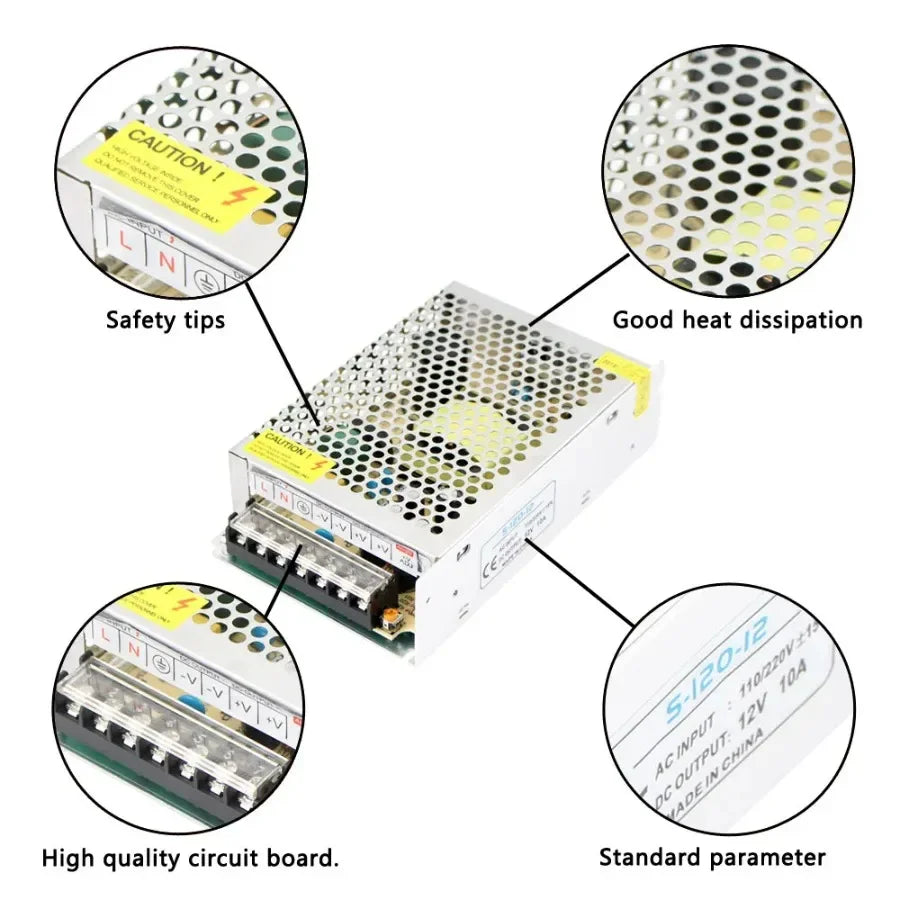AC DC 110V 220V TO 5V 12V 24V 48V Switching Power Supply Source SMPS Fonte Power Supply 5 12 24 48V Transformer