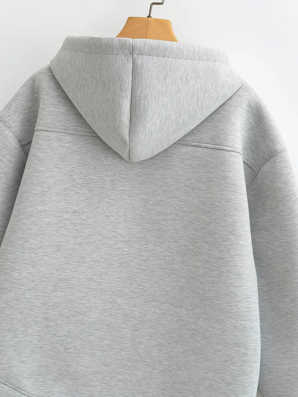 HH Winter New Women's Zipper Hoodie Coat High Street Double Pockets Jakcet Oversize Loose Sweatshirts Outerwear Top