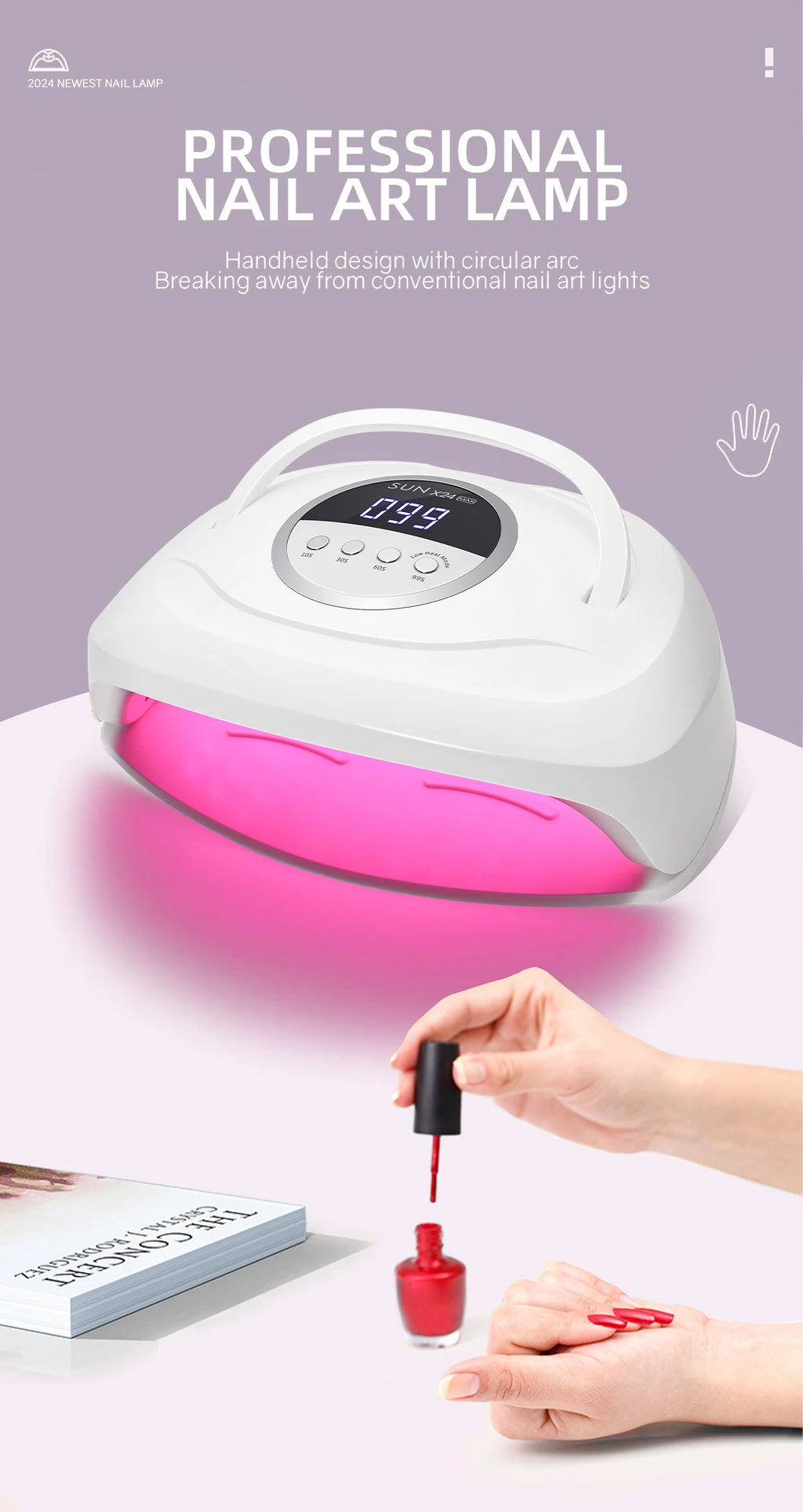 380W UV LED Nail Drying Lamp Professional UV Nail Lamp for Fast Curing Gel 84LEDS Gel Polish Drying Lamp With Lntelligent Sensor