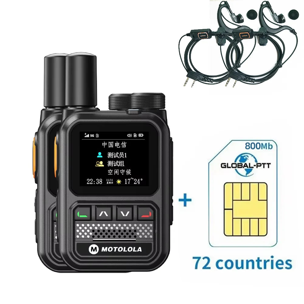 MOTOLOLA POC Radio Nationwide Intercom 5G GPS Dual SIM 5000KM Network Walkie Talkie Handheld Long Range Two Way Ham Radio