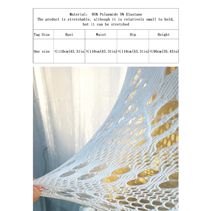 Sexy Cover Up Hollow Out Fishnet Dress without Bikini Summer Holiday DSH698