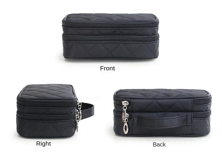 Women's cosmetic bag Double layer Waterproof makeup bag travel essentials organizer large capacity Multifunction toiletry bag