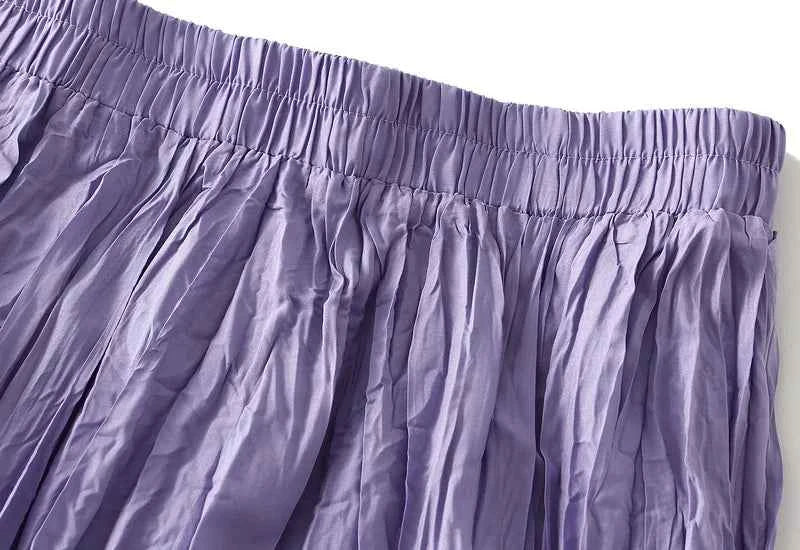 KarSaNy Long Pleated Skirts For Woman High Waist Large Hem White Skirt Summer Women's A Line Maxi Skirts For Women 2026 Long