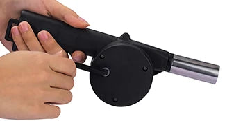 Mini Hand-cranked Air Blower Portable BBQ Grill Fire Bellows Barbecue Fan for Picnic Camping Outdoor Grilling Essentials